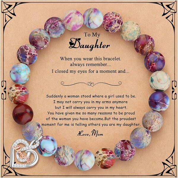 JoycuFF Daughter’s Infinity Love Heart Bracelet from Mom