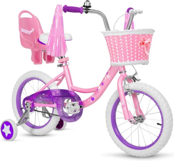 Girls Bike 14 - 20 Inch - Pink - 3 to 12 Years Old