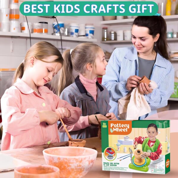 Pottery Wheel Kit for Kids - Air Dry Clay Craft Ages 6-12