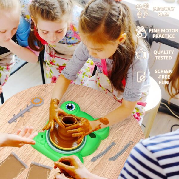 Pottery Wheel Kit for Kids - Air Dry Clay Craft Ages 6-12